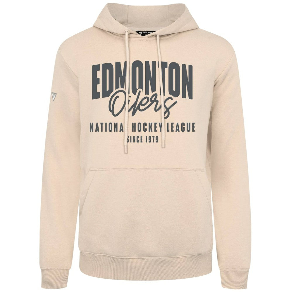 Edmonton Oilers Levelwear Podium Response Pullover Hoodie - Khaki | NHL Lifestyle