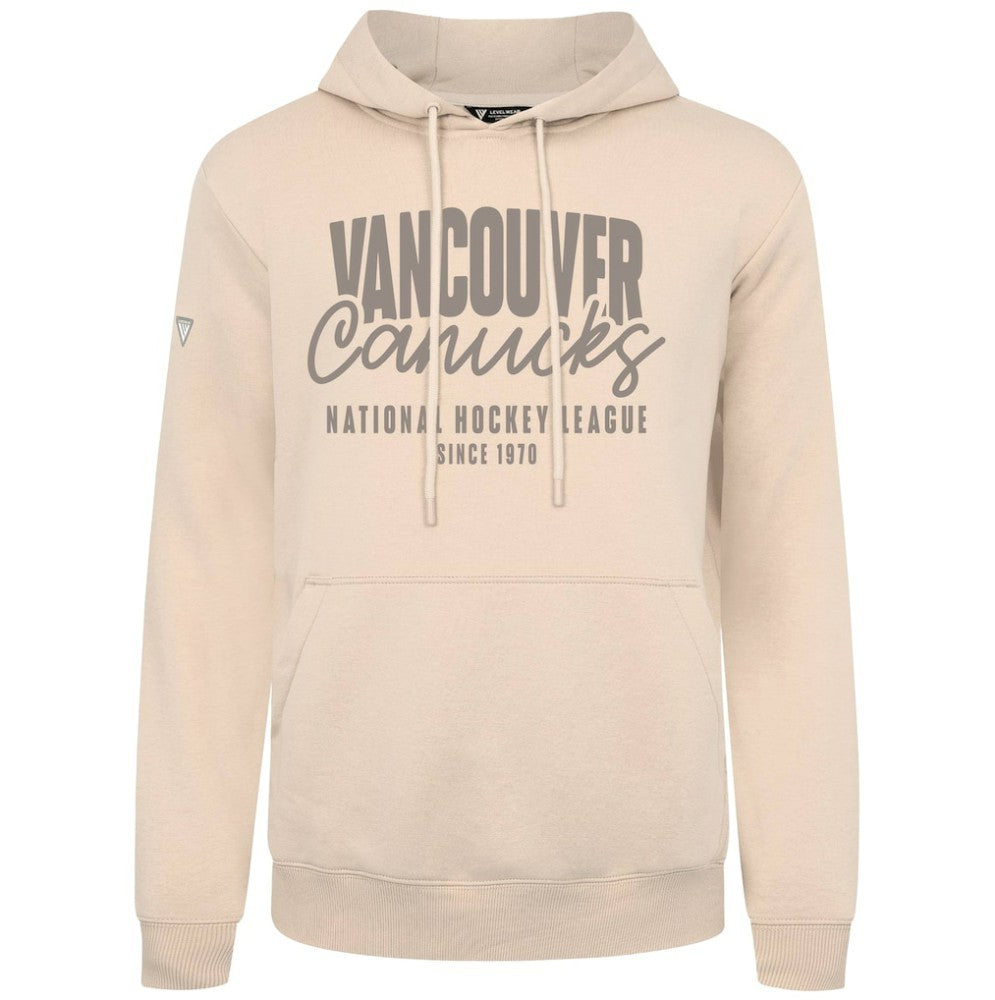 Vancouver Canucks Levelwear Podium Response Pullover Hoodie - Khaki | NHL near me