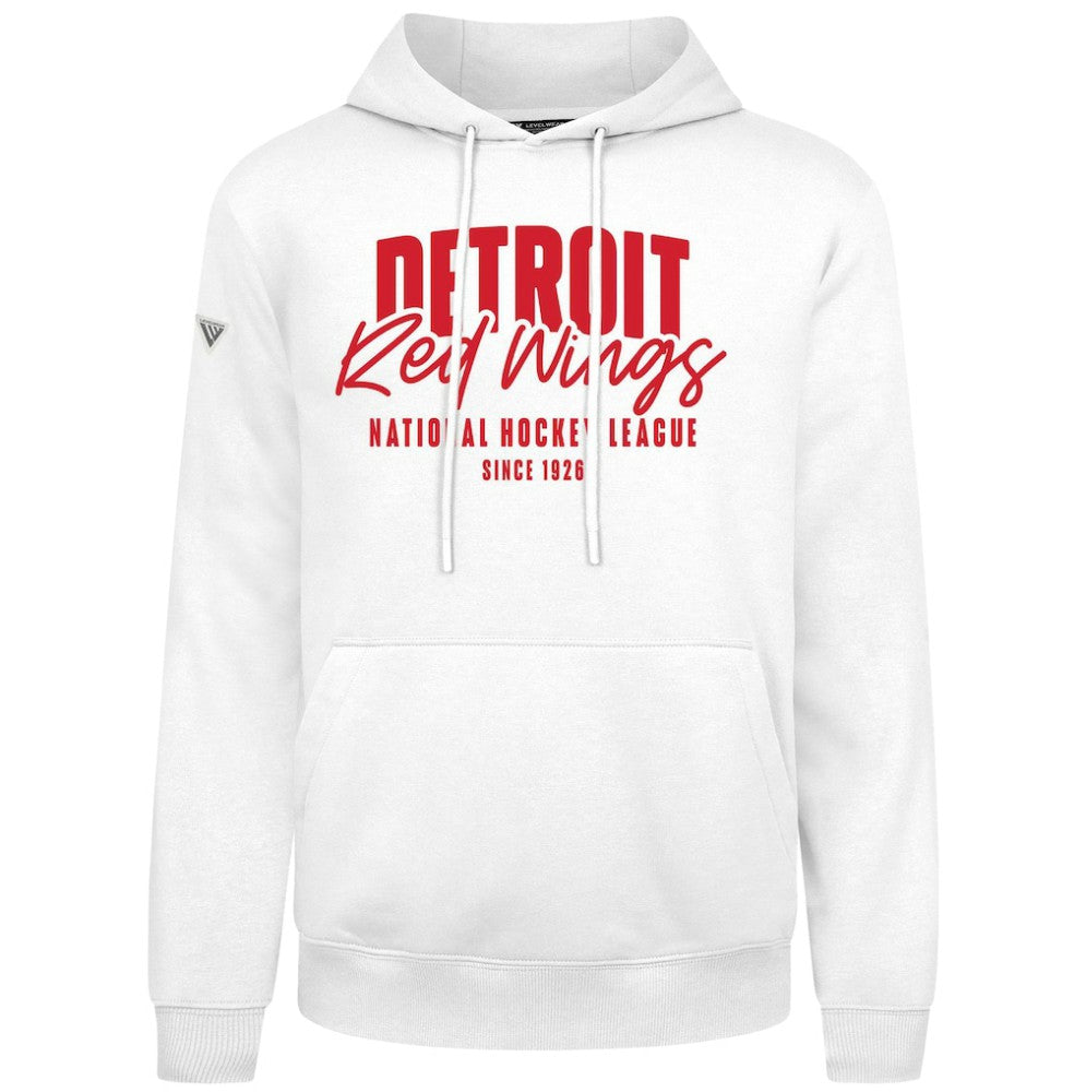 Detroit Red Wings Levelwear Podium Response Pullover Hoodie - White | NHL Clearance