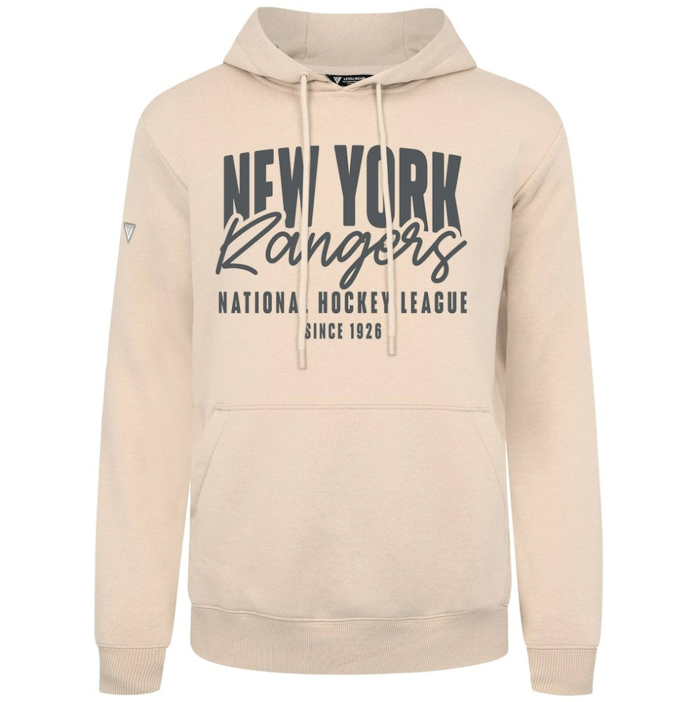 New York Rangers Levelwear Podium Response Pullover Hoodie - Khaki | NHL near me