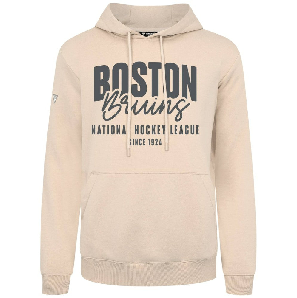 Boston Bruins Levelwear Podium Response Pullover Hoodie - Khaki | NHL Lifestyle