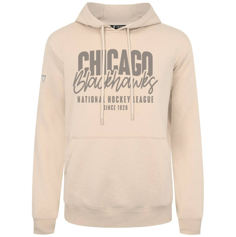 Chicago Blackhawks Levelwear Podium Response Pullover Hoodie - Khaki | NHL Clearance