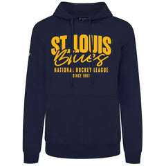 St. Louis Blues Levelwear Podium Response Pullover Hoodie - Navy | NHL on sale