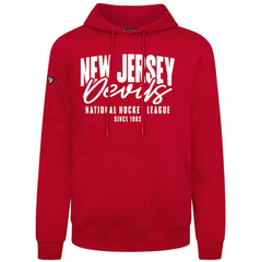 New Jersey Devils Levelwear Podium Response Pullover Hoodie - Red | NHL near me