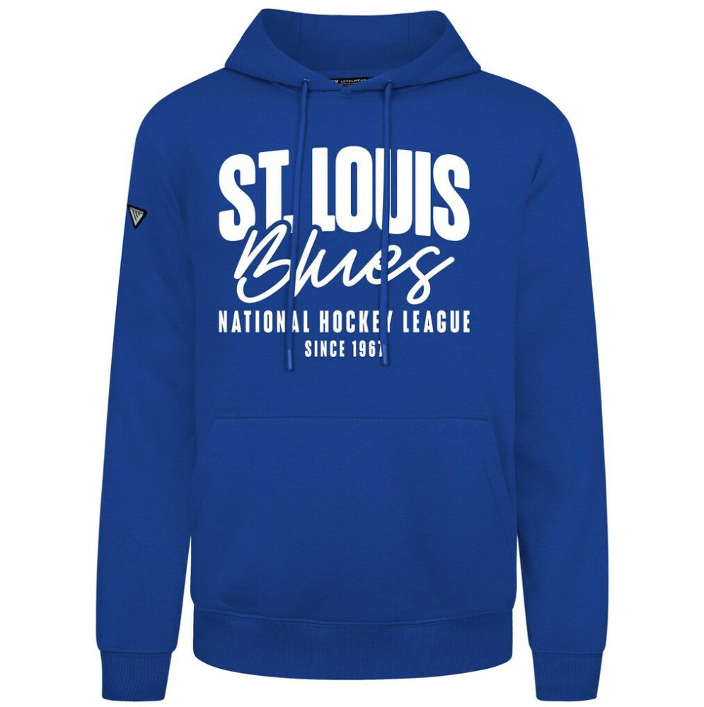 St. Louis Blues Levelwear Podium Response Pullover Hoodie - Royal | NHL Clearance