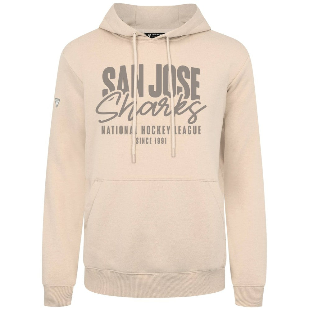 San Jose Sharks Levelwear Podium Response Pullover Hoodie - Khaki | NHL Lifestyle
