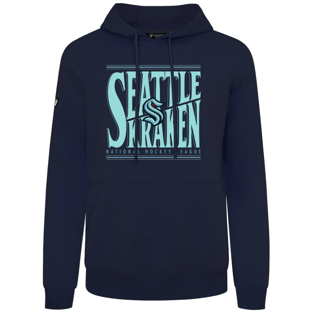 Seattle Kraken Levelwear Podium Powerhouse Pullover Hoodie - Deep Sea Blue | NHL sale