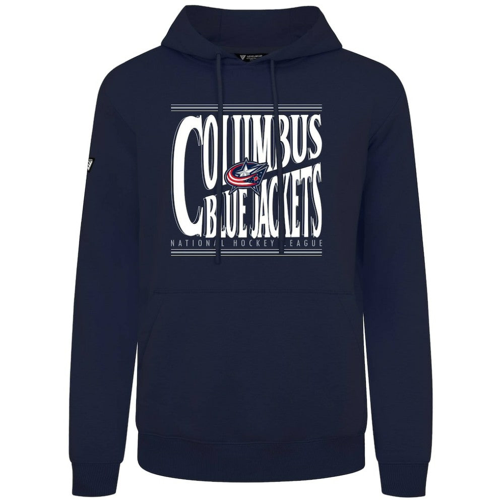 Columbus Blue Jackets Levelwear Podium Powerhouse Pullover Hoodie - Navy | NHL on sale