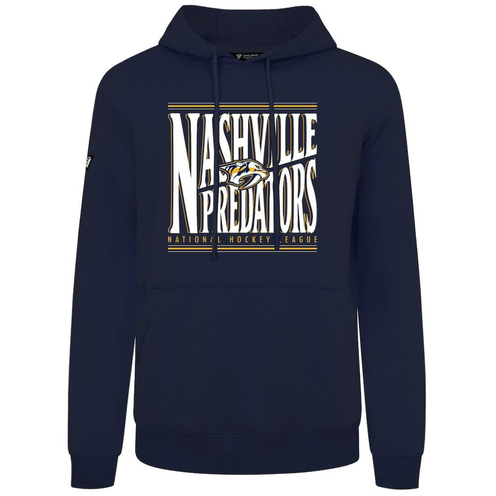 Nashville Predators Levelwear Podium Powerhouse Pullover Hoodie - Navy | NHL Lifestyle