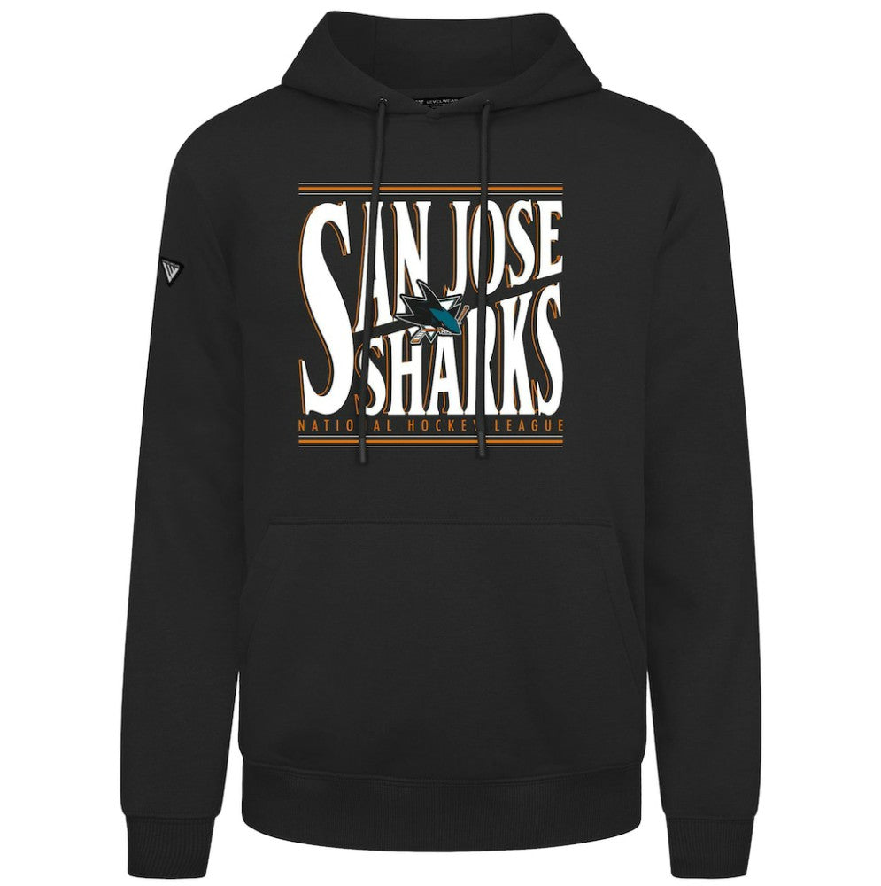 San Jose Sharks Levelwear Podium Powerhouse Pullover Hoodie - Black | NHL near me