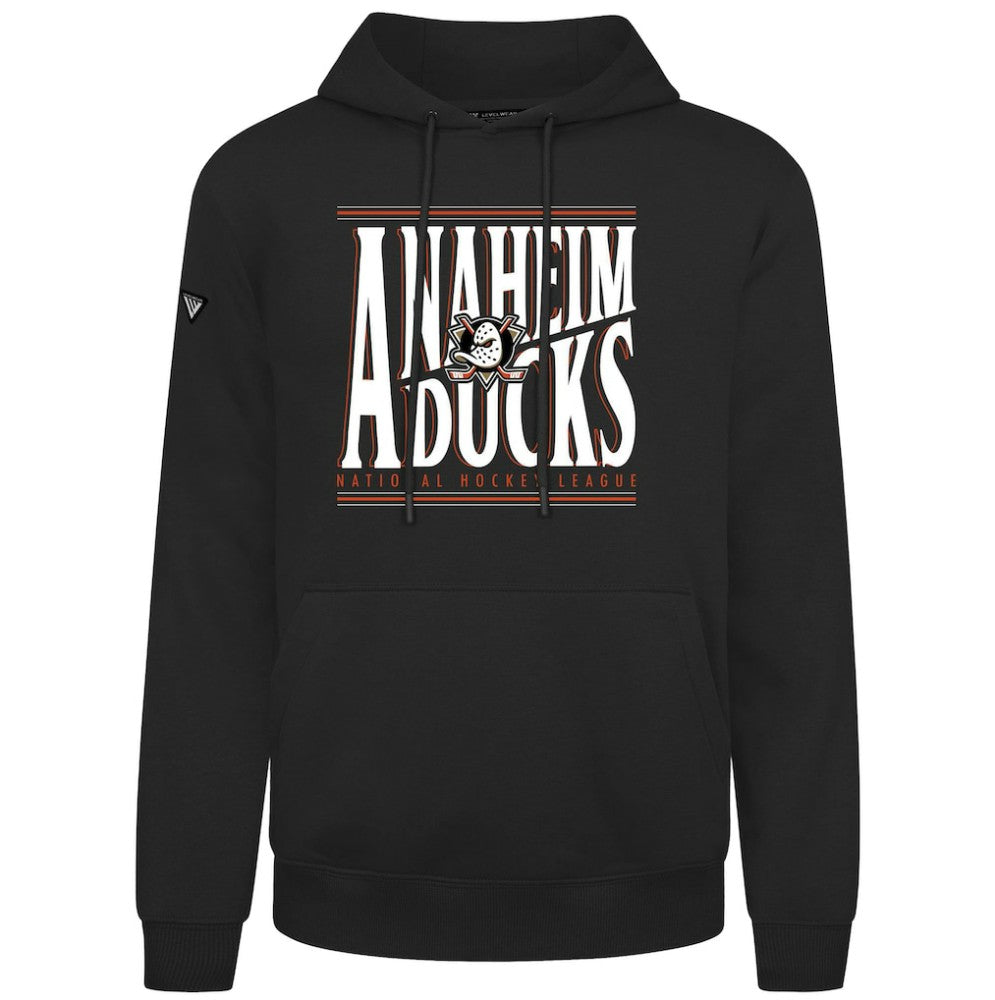 Anaheim Ducks Levelwear Podium Powerhouse Pullover Hoodie - Black | NHL Lifestyle