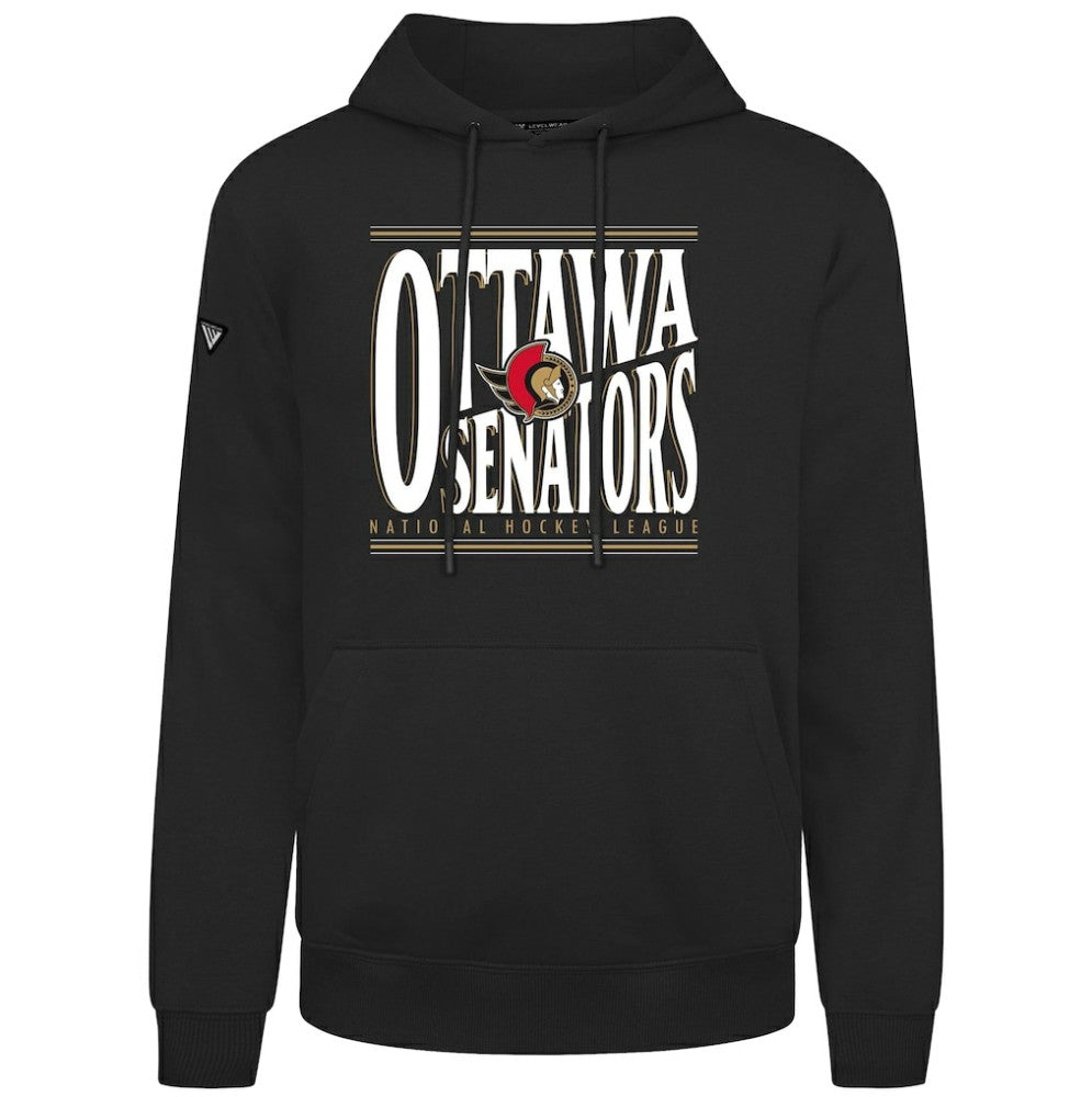 Ottawa Senators Levelwear Podium Powerhouse Pullover Hoodie - Black | NHL near me