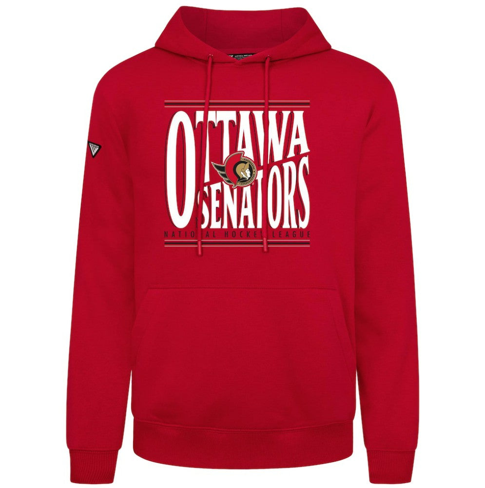 Ottawa Senators Levelwear Podium Powerhouse Pullover Hoodie - Red | NHL Clearance