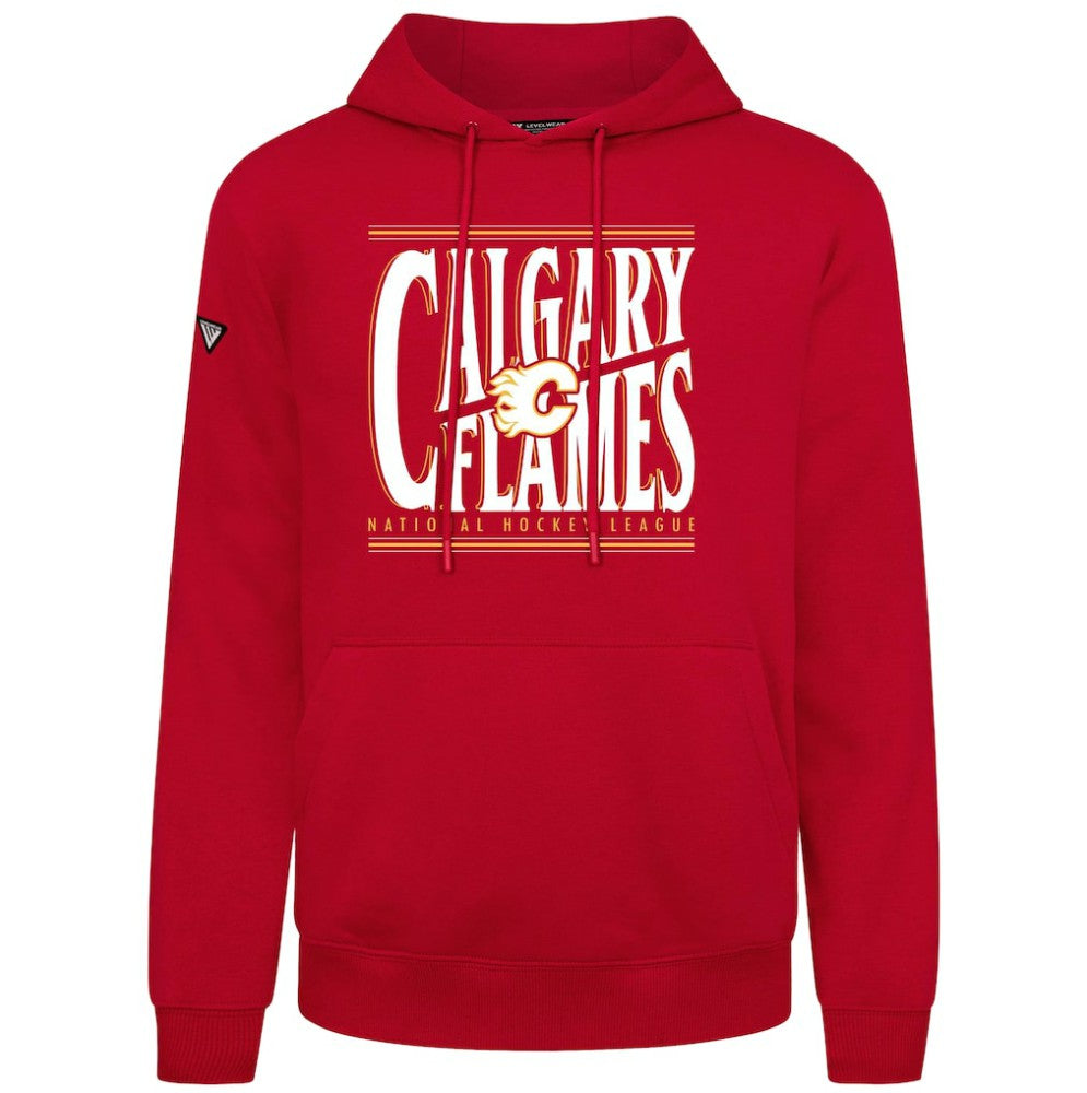 Calgary Flames Levelwear Podium Powerhouse Pullover Hoodie - Red | NHL Clearance