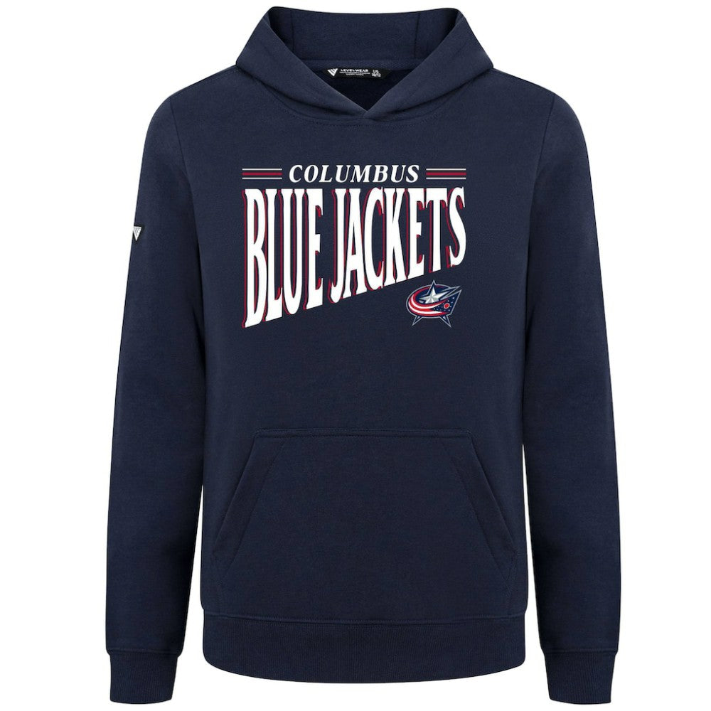Columbus Blue Jackets Levelwear Youth Jr Podium Tally Pullover Hoodie - Navy | NHL Lifestyle