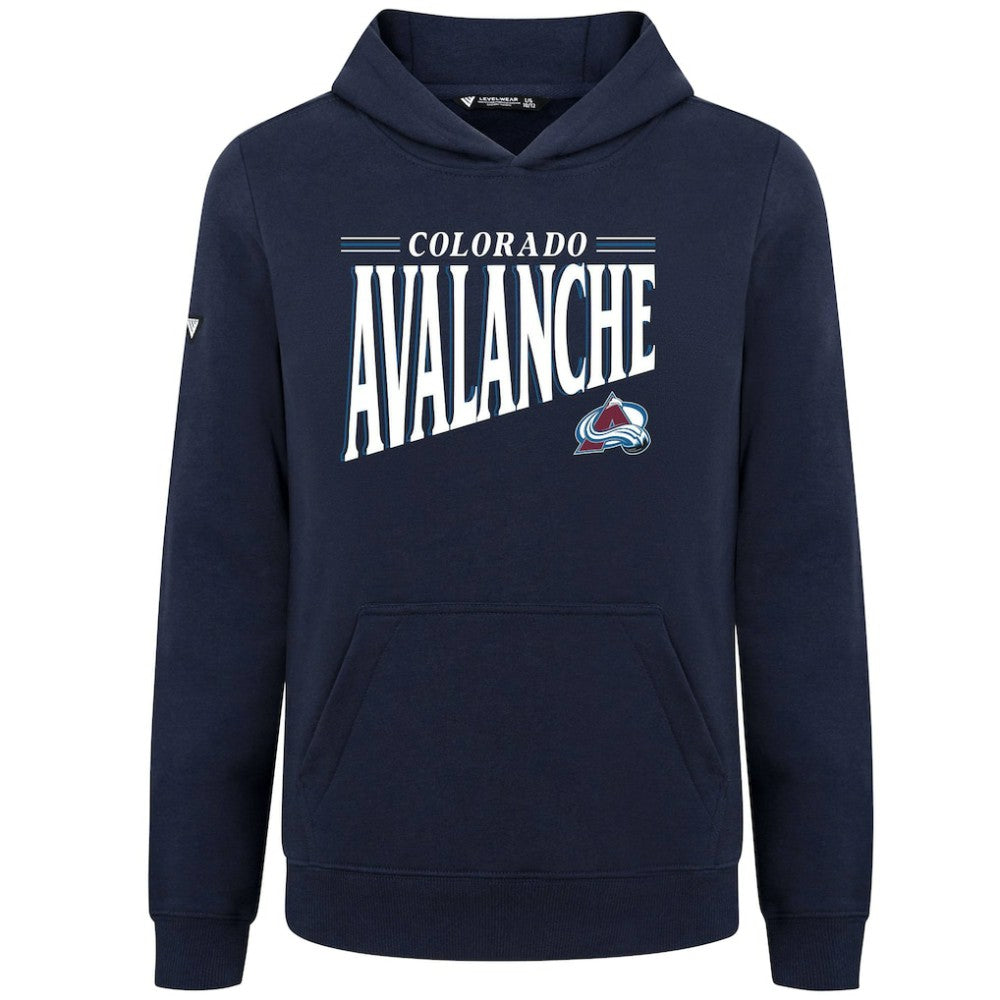 Colorado Avalanche Levelwear Youth Jr Podium Tally Pullover Hoodie - Navy | NHL Clearance