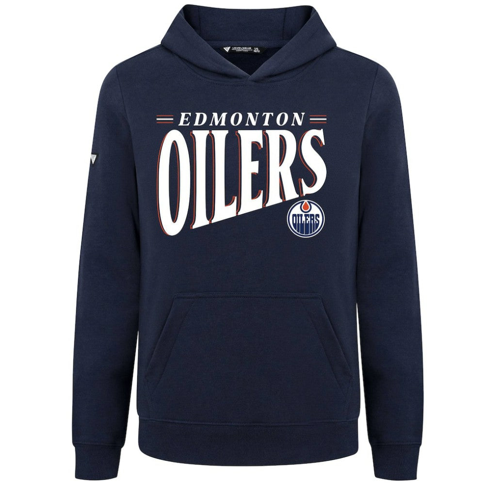 Edmonton Oilers Levelwear Youth Jr Podium Tally Pullover Hoodie - Navy | NHL near me
