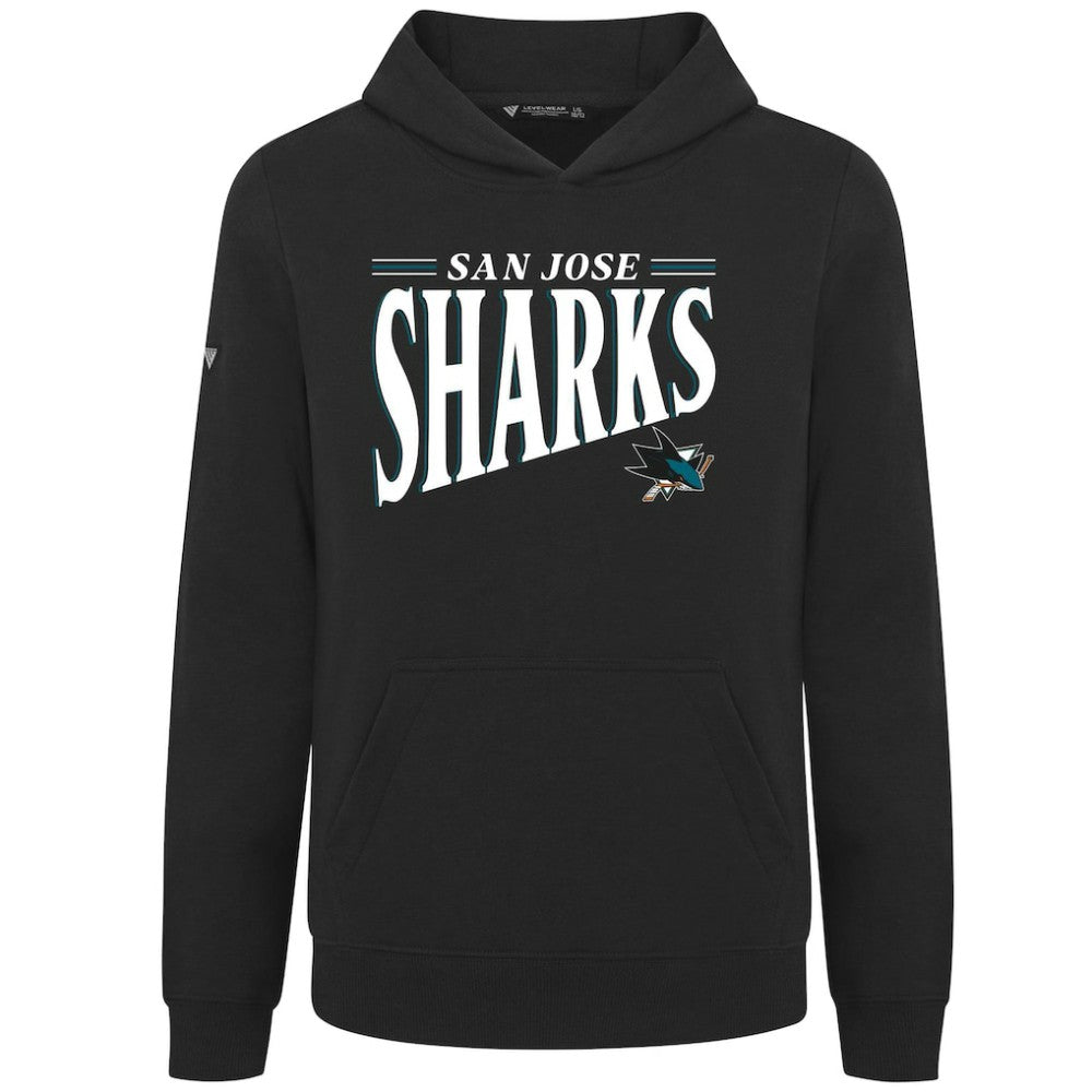San Jose Sharks Levelwear Youth Jr Podium Tally Pullover Hoodie - Black | NHL on sale