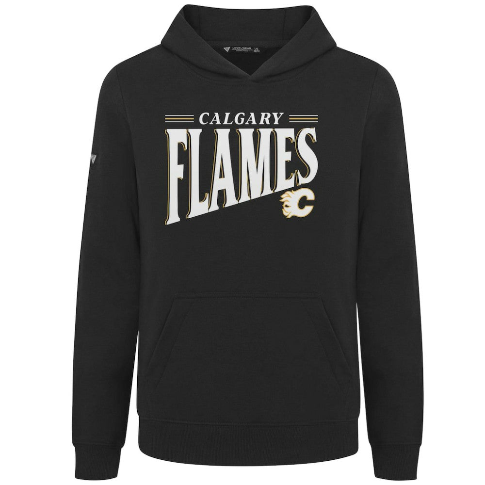 Calgary Flames Levelwear Youth Jr Podium Tally Pullover Hoodie - Black | NHL on sale