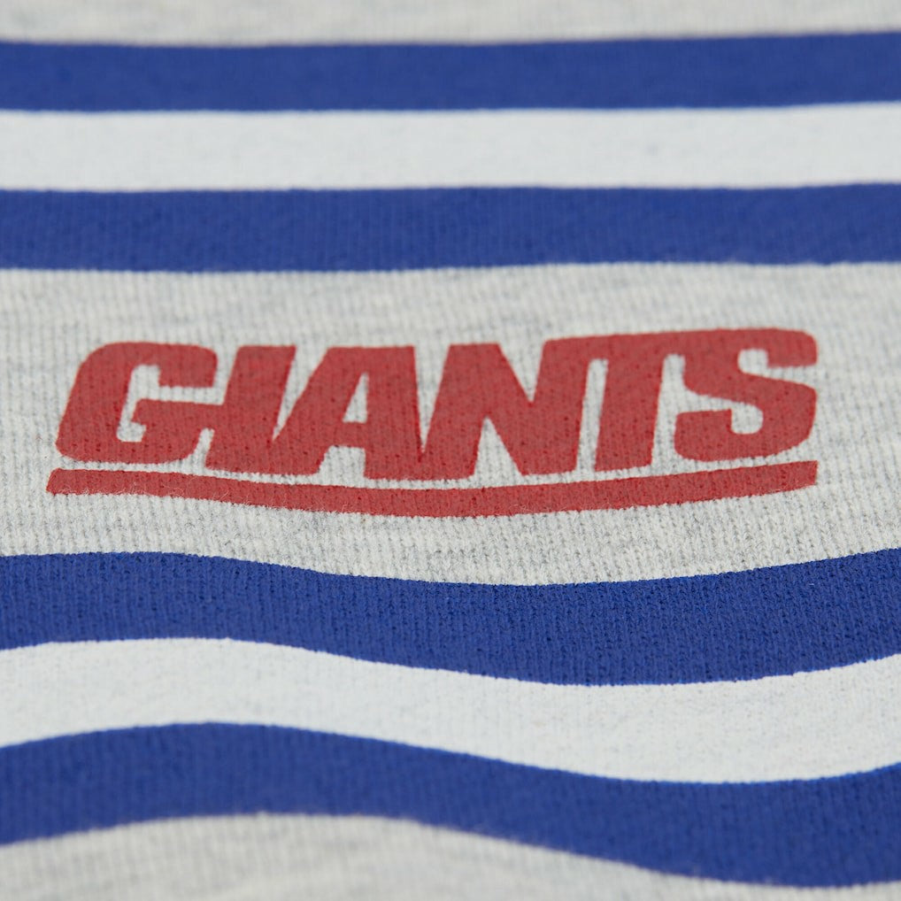 New York Giants All Over Print Vintage Fleece Crewneck Sweatshirt - Heather Gray - Mitchell & Ness