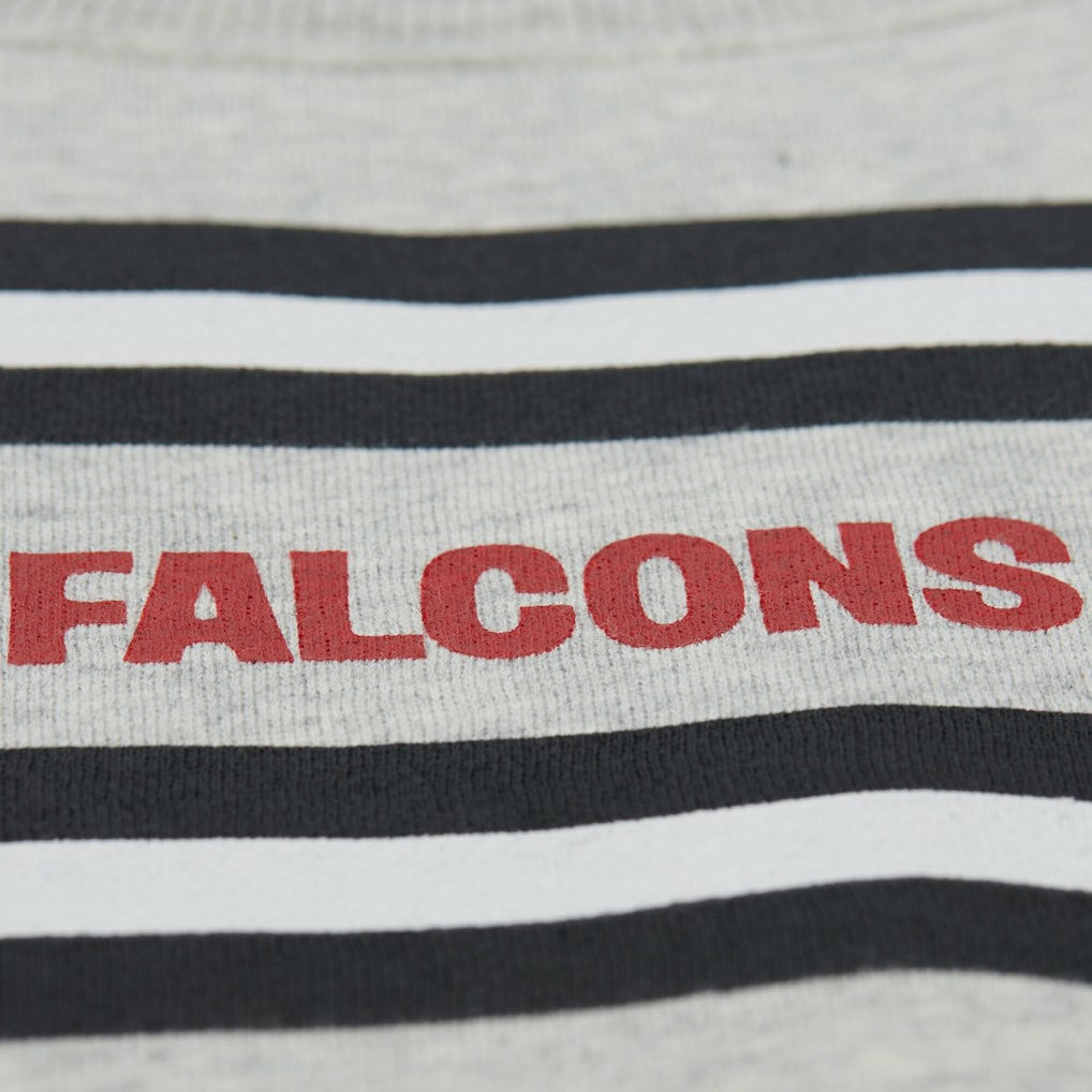 Atlanta Falcons All Over Print Vintage Fleece Crewneck Sweatshirt - Heather Gray - Mitchell & Ness