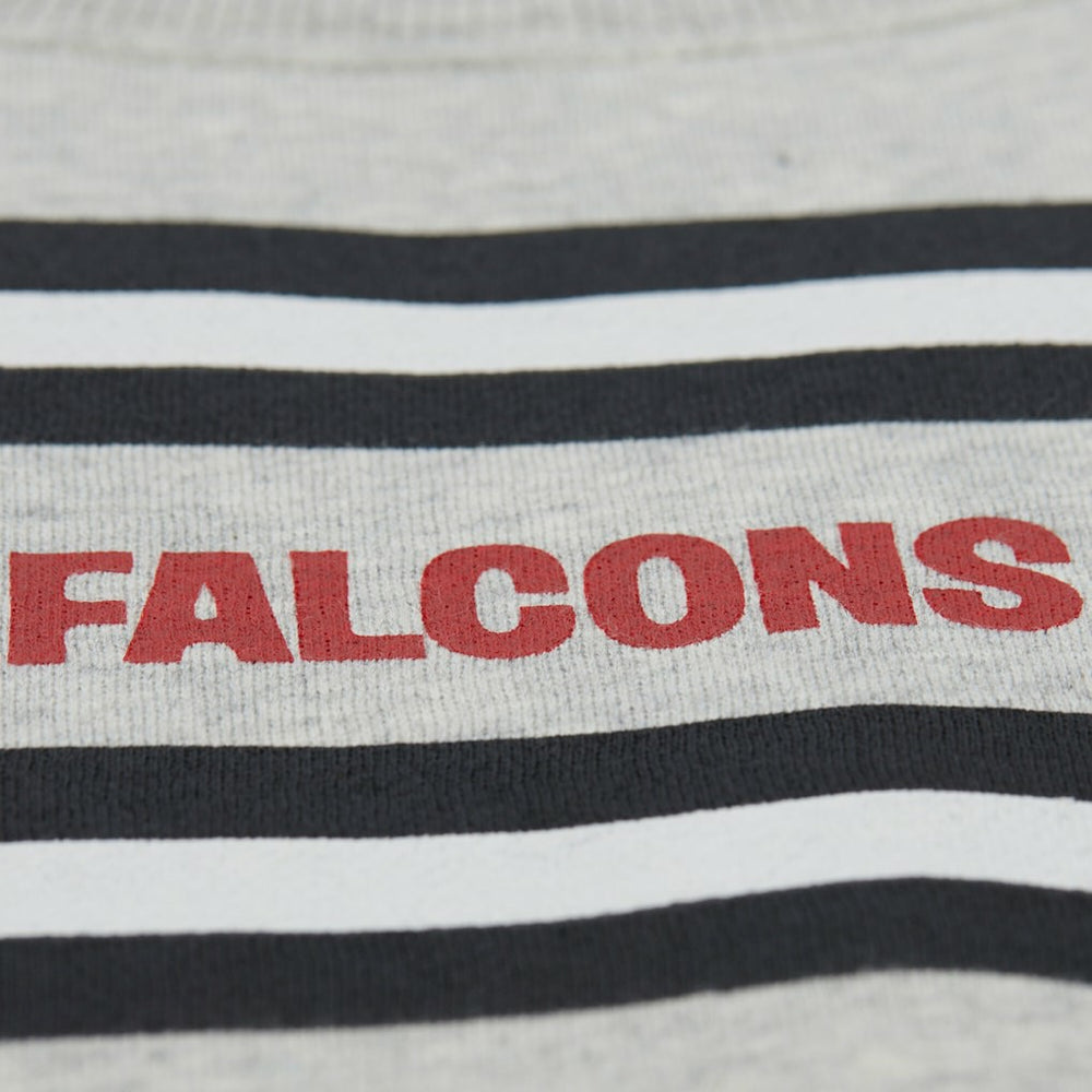 Atlanta Falcons All Over Print Vintage Fleece Crewneck Sweatshirt - Heather Gray - Mitchell & Ness