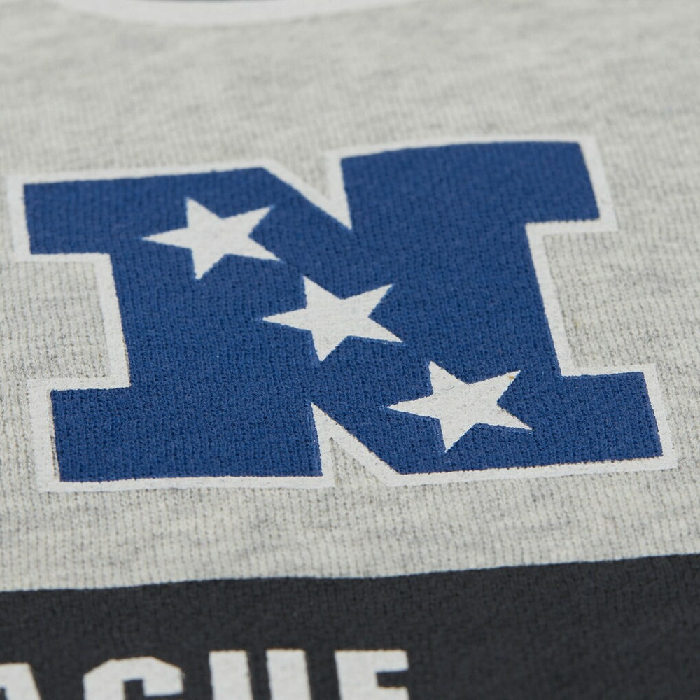 Atlanta Falcons All Over Print Vintage Fleece Crewneck Sweatshirt - Heather Gray - Mitchell & Ness