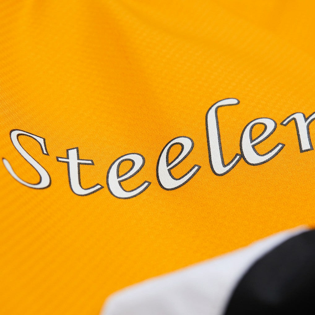 Pittsburgh Steelers Tie Breaker Vintage Logo Lightweight Anorak Half-Zip Windbreaker - Gold/Black - Mitchell & Ness