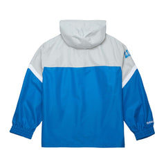 Detroit Lions Tie Breaker Vintage Logo Lightweight Anorak Half-Zip Windbreaker - Silver/Blue - Mitchell & Ness