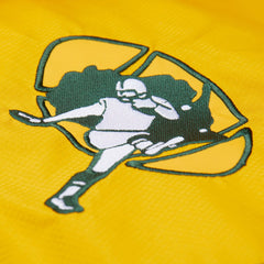 Green Bay Packers Tie Breaker Vintage Logo Lightweight Anorak Half-Zip Windbreaker - Gold/Green - Mitchell & Ness