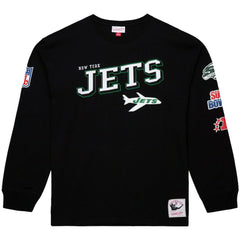 New York Jets Training Camp Vintage Logos Long Sleeve T-Shirt - Black - Mitchell & Ness