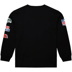 New York Jets Training Camp Vintage Logos Long Sleeve T-Shirt - Black - Mitchell & Ness