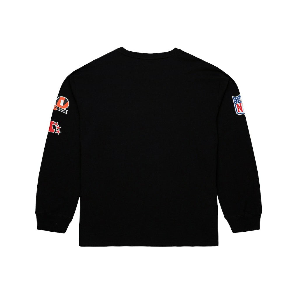Cincinnati Bengals Training Camp Vintage Logos Long Sleeve T-Shirt - Black - Mitchell & Ness