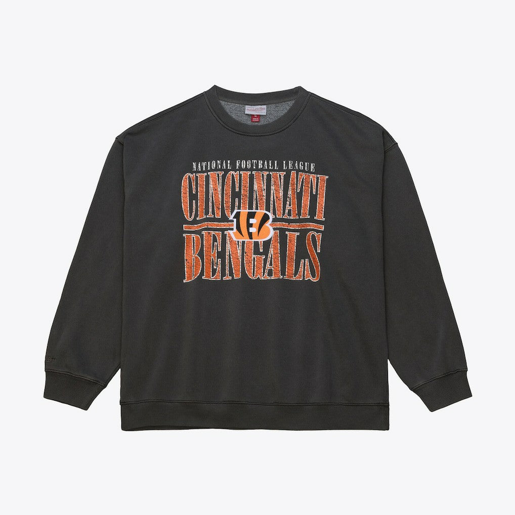 Cincinnati Bengals Downtown Collection Fleece Sweatshirt - Black - Mitchell & Ness