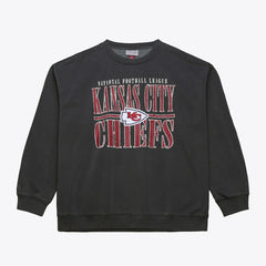 Kansas City Chiefs Downtown Collection Fleece Sweatshirt - Black - Mitchell & Ness