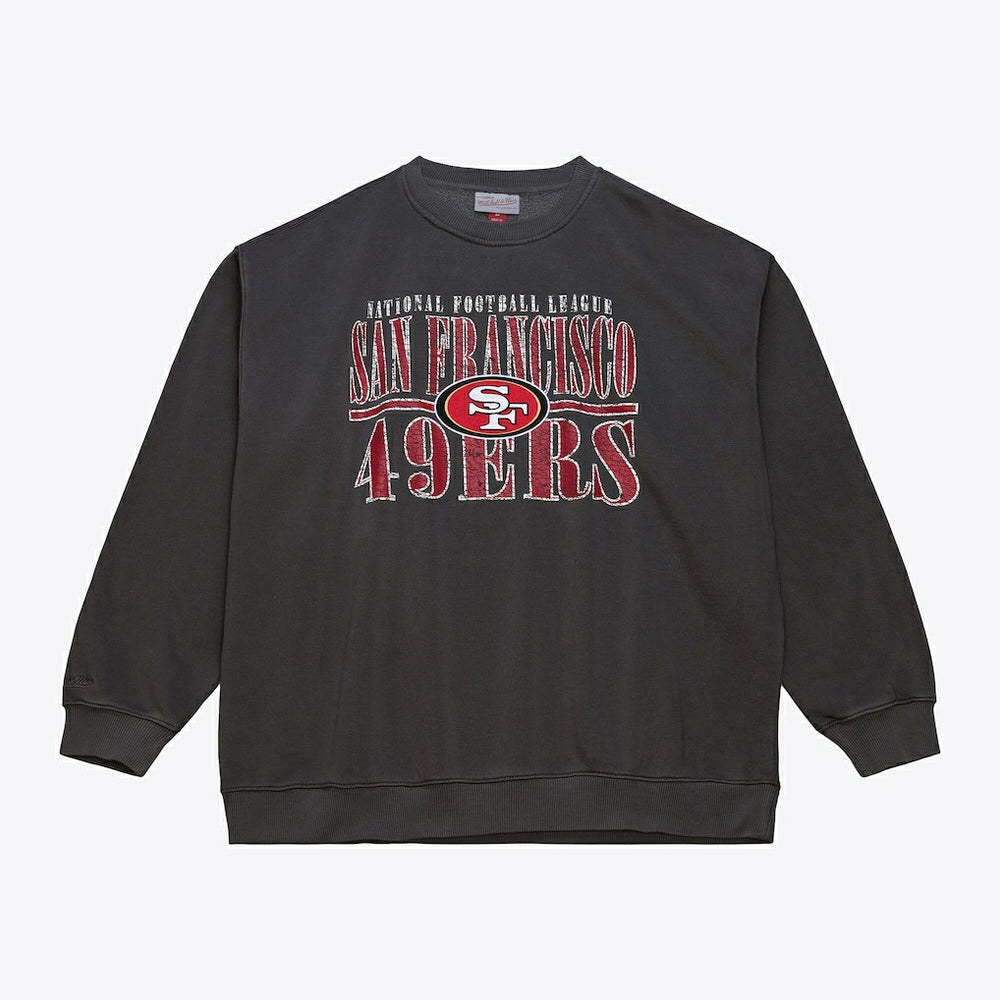 San Francisco 49ers Downtown Collection Fleece Sweatshirt - Black - Mitchell & Ness