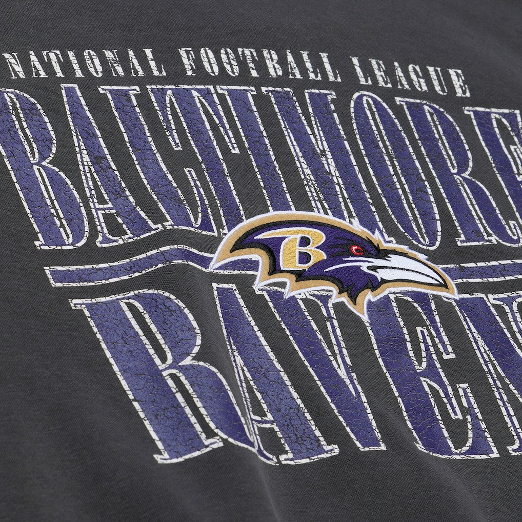 Baltimore Ravens Downtown Collection Fleece Sweatshirt - Black - Mitchell & Ness