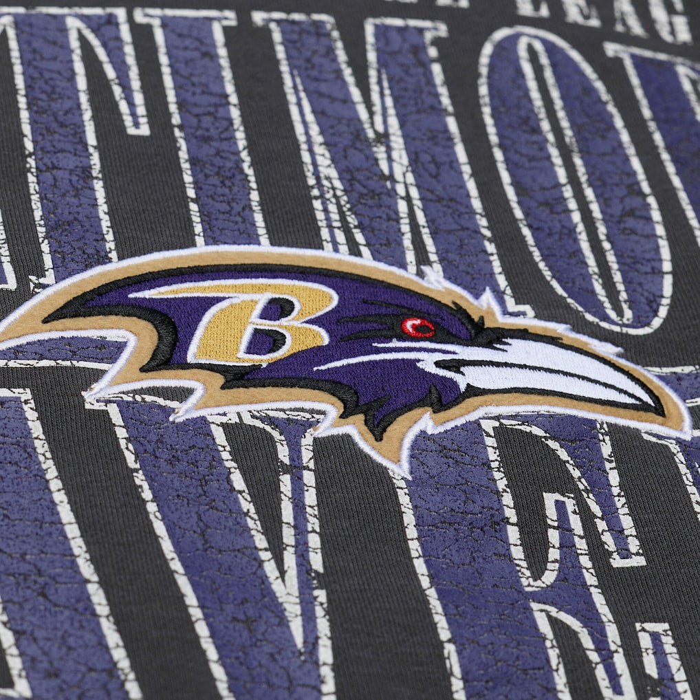 Baltimore Ravens Downtown Collection Fleece Sweatshirt - Black - Mitchell & Ness
