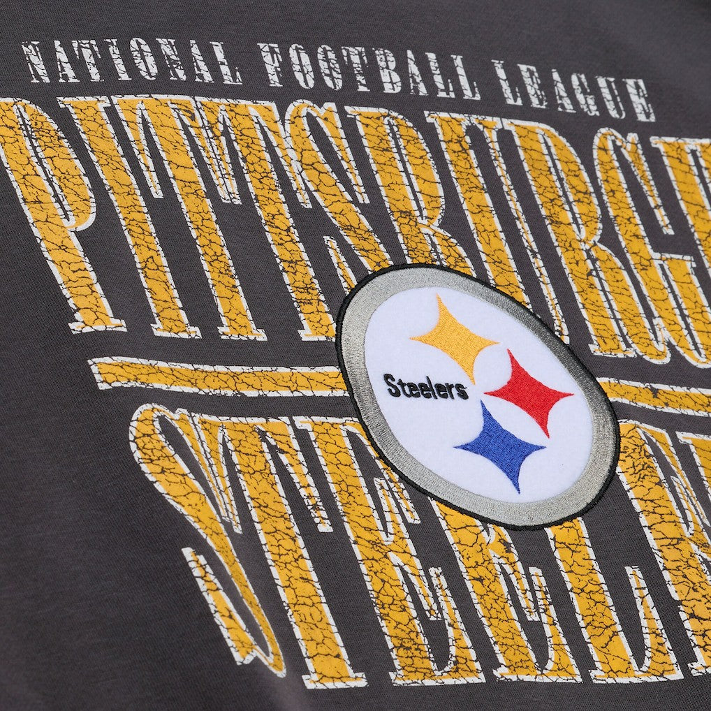 Pittsburgh Steelers Downtown Collection Fleece Sweatshirt - Black - Mitchell & Ness