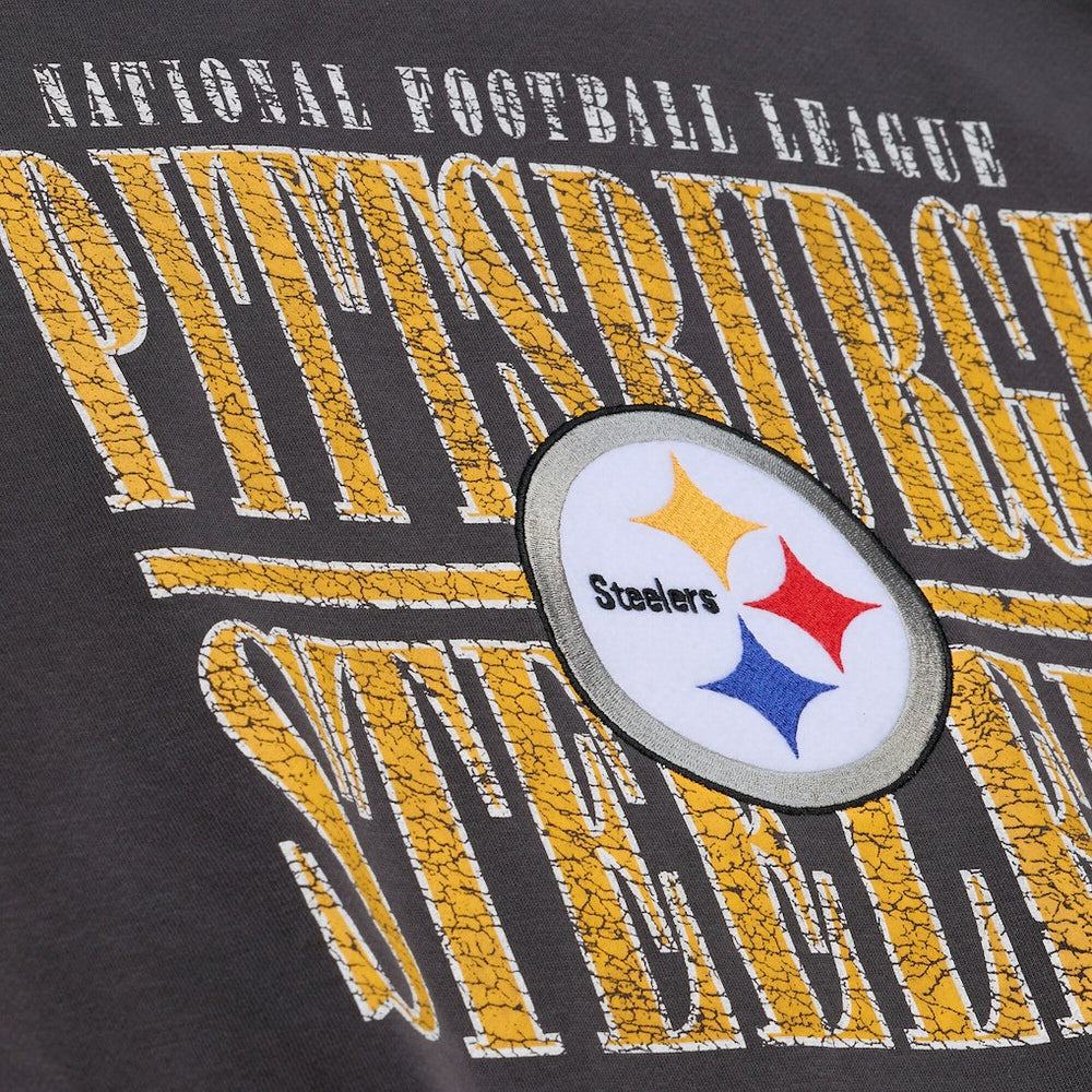 Pittsburgh Steelers Downtown Collection Fleece Sweatshirt - Black - Mitchell & Ness