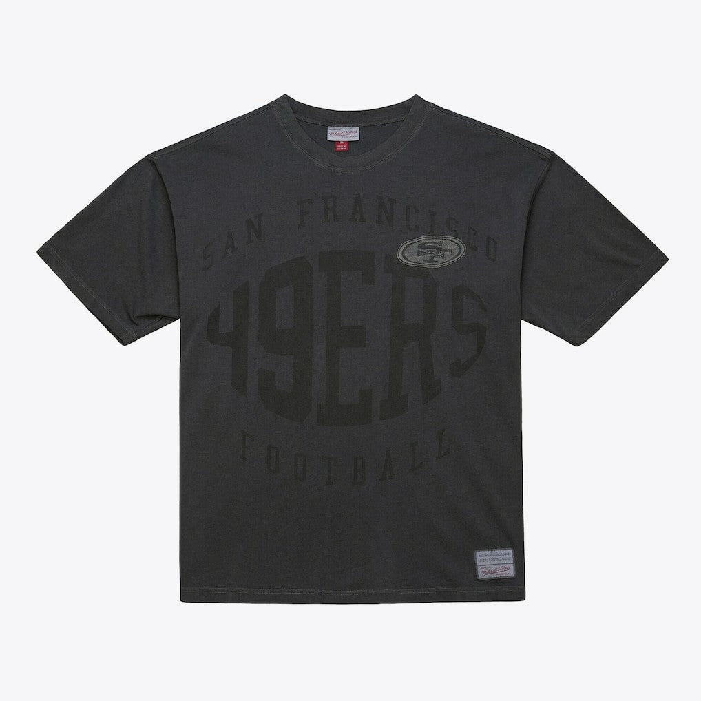 San Francisco 49ers Downtown Collection Premium T-Shirt - Black - Mitchell & Ness