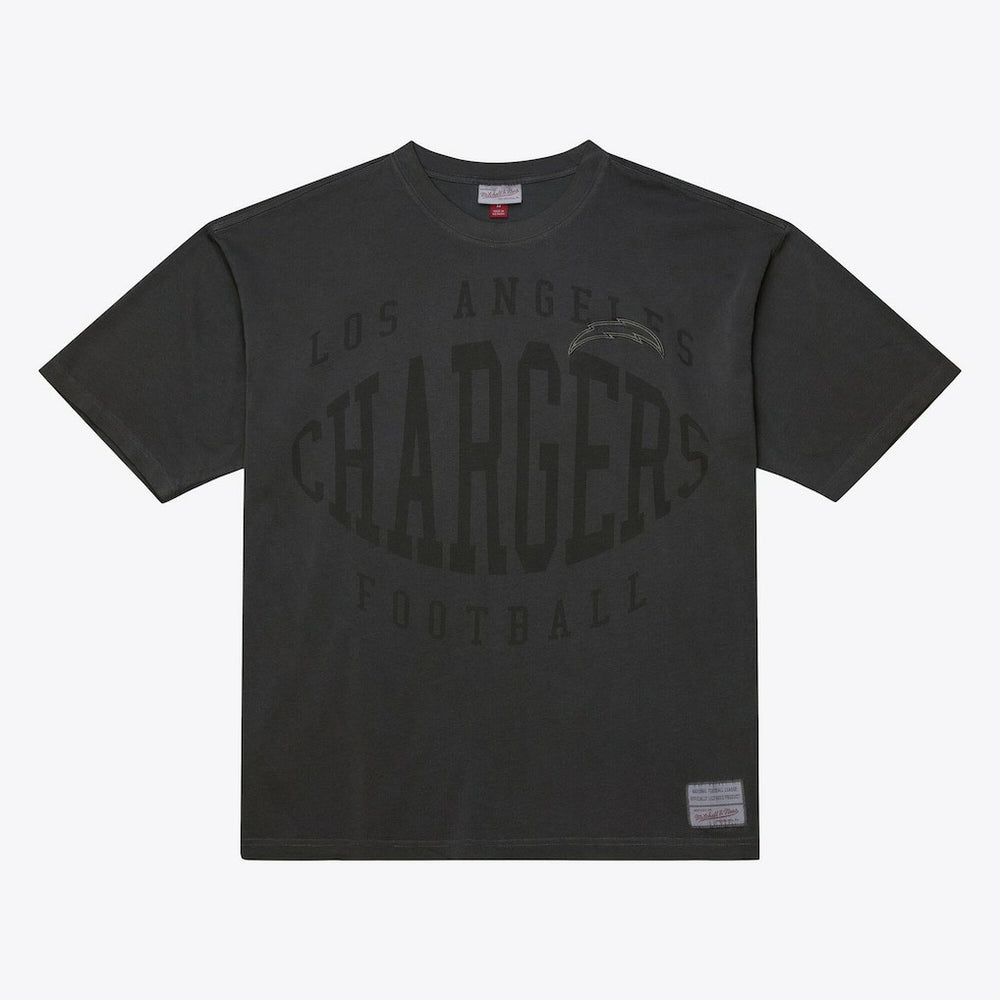 Los Angeles Chargers Downtown Collection Premium T-Shirt - Black - Mitchell & Ness