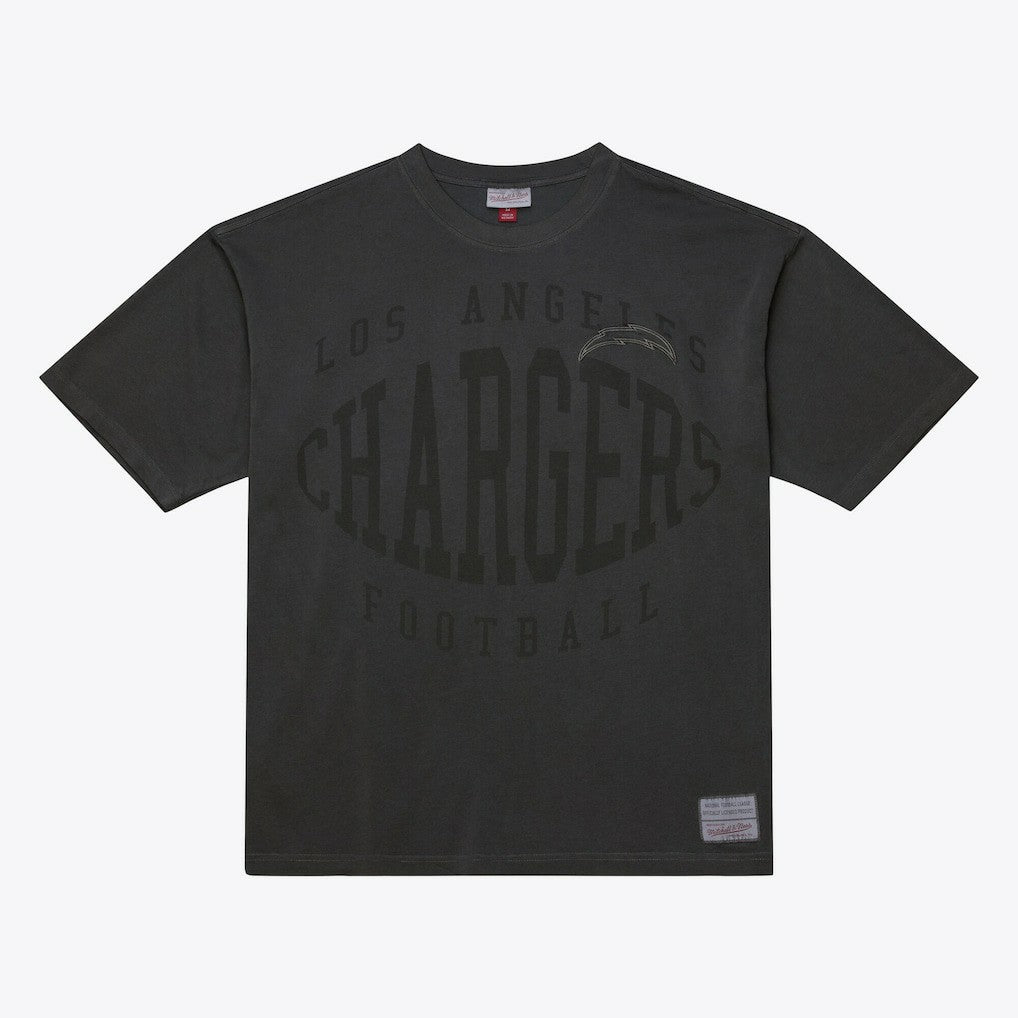 Los Angeles Chargers Downtown Collection Premium T-Shirt - Black - Mitchell & Ness