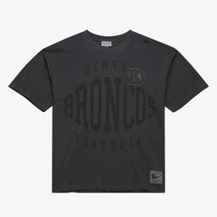 Denver Broncos Downtown Collection Premium Vintage Logo T-Shirt - Black - Mitchell & Ness
