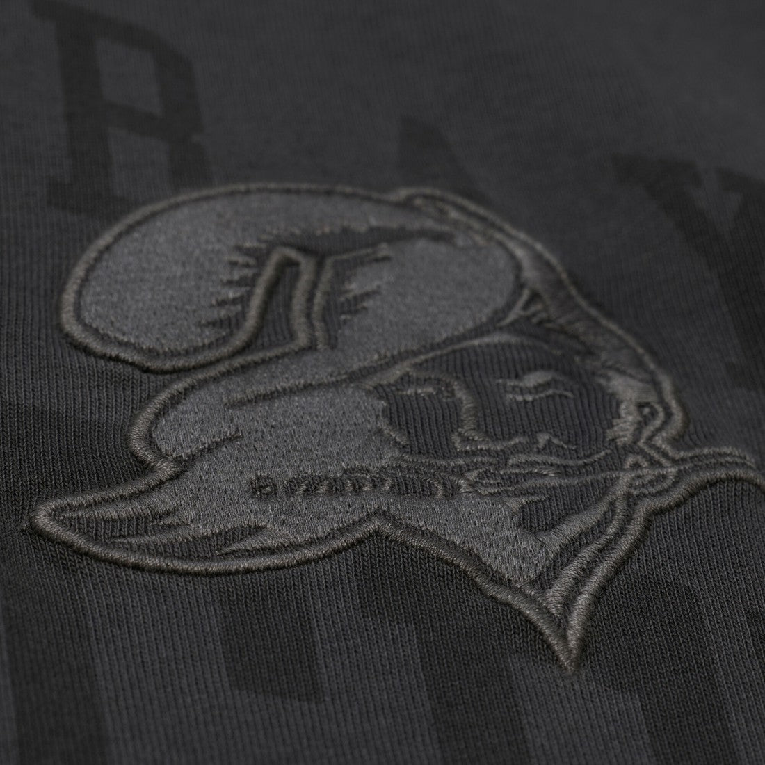 Tampa Bay Buccaneers Downtown Collection Premium Vintage Logo T-Shirt - Black - Mitchell & Ness