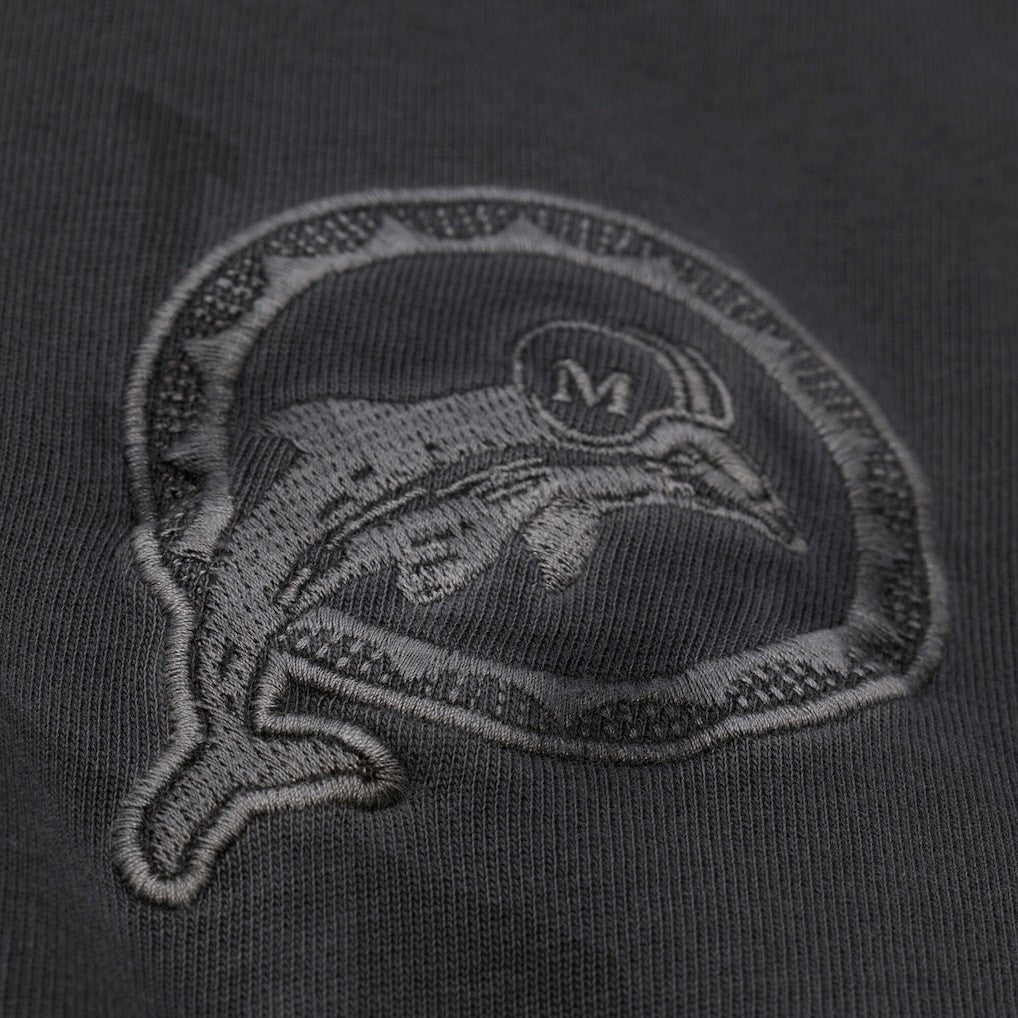 Miami Dolphins Downtown Collection Premium Vintage Logo T-Shirt - Black - Mitchell & Ness