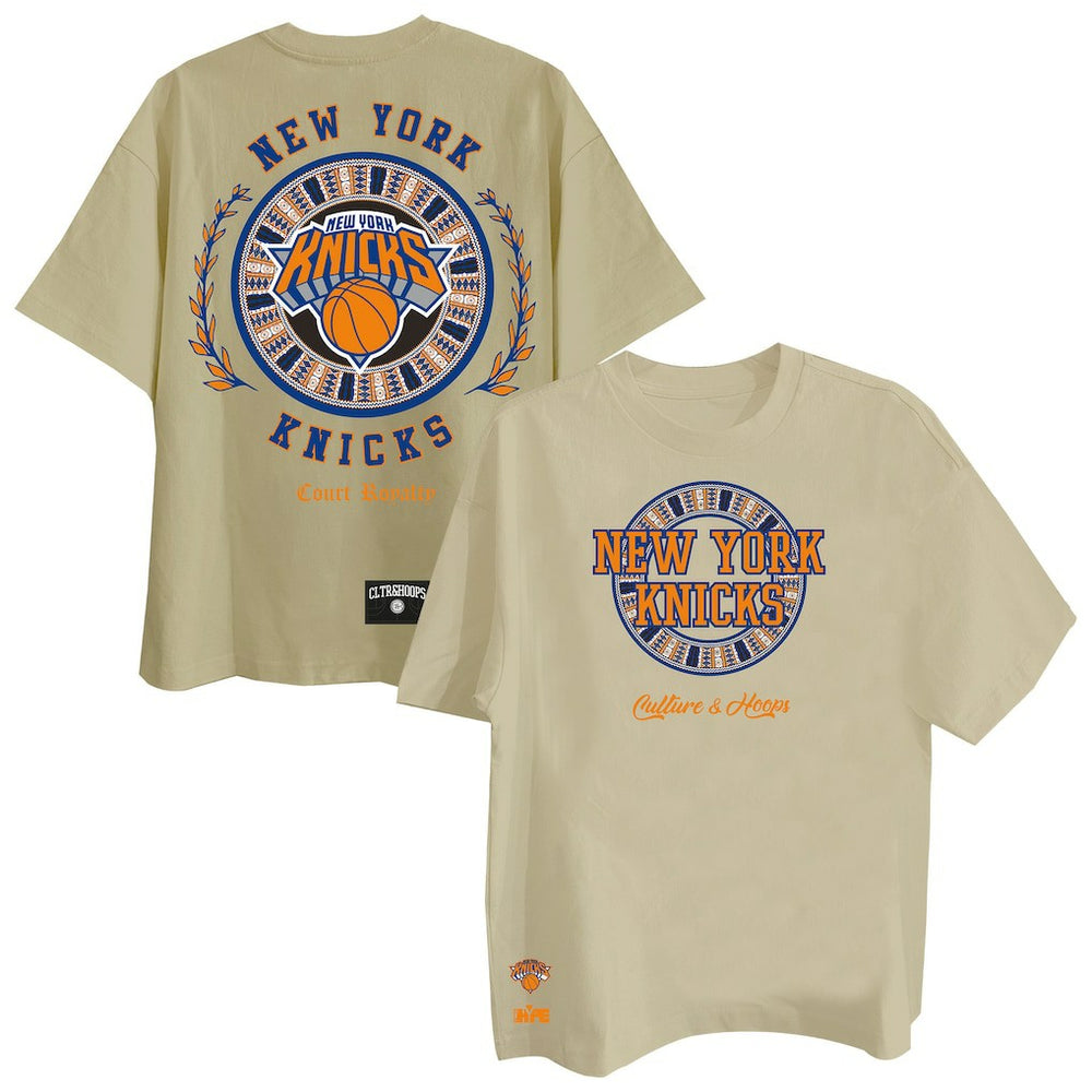 New York Knicks Two Hype Worldwide Collection Premium T-Shirt Khaki