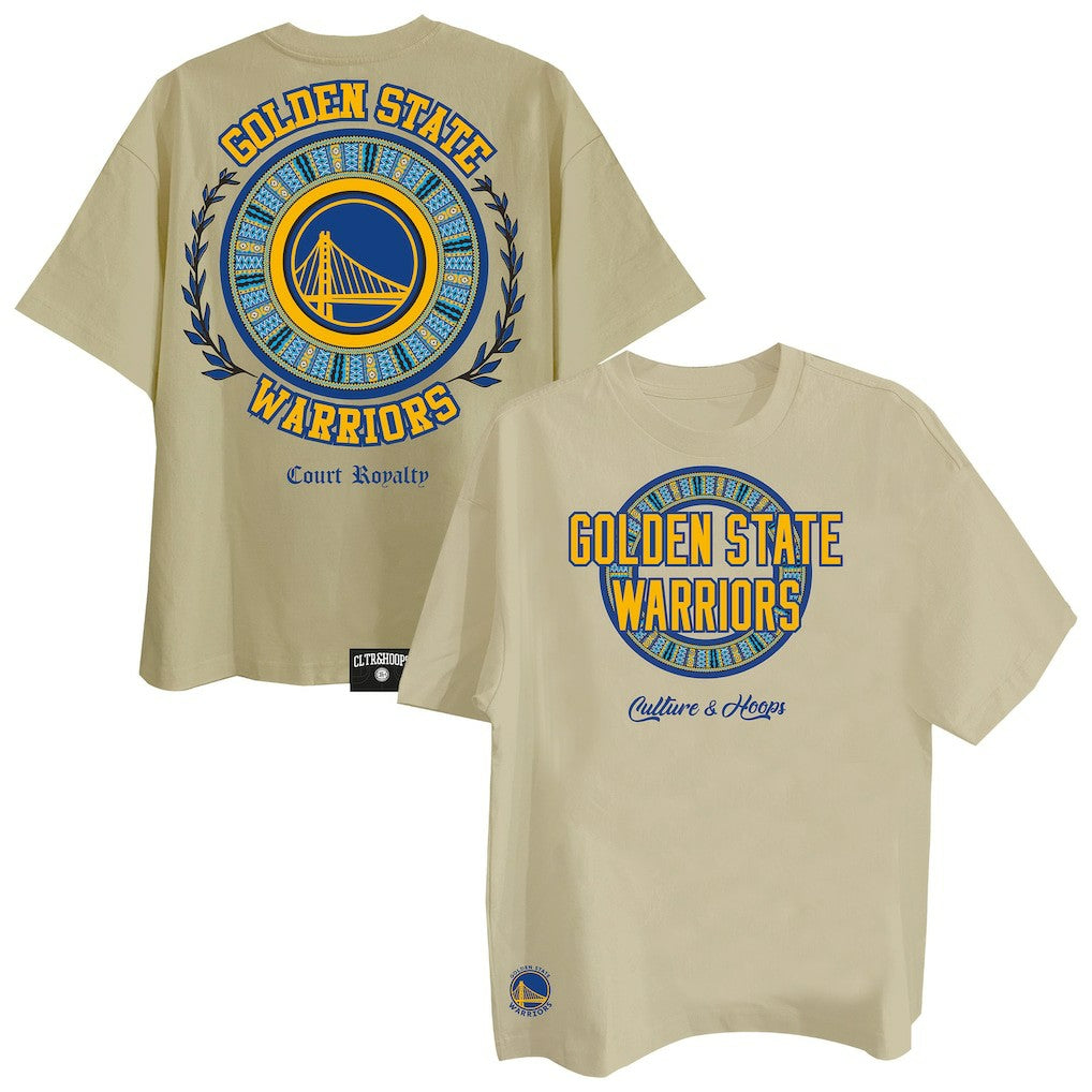 Golden State Warriors Two Hype Worldwide Collection Premium T-Shirt Khaki