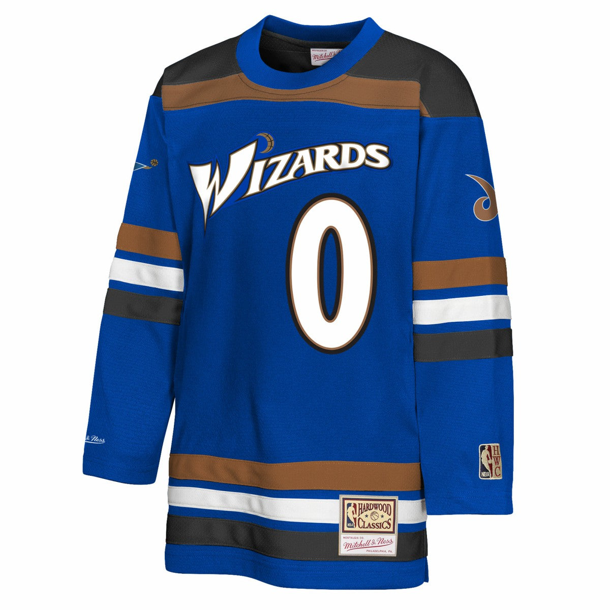 Mitchell & Ness Gilbert Arenas Washington Wizards Youth Maxxed Out 2.0 Fashion Hockey Jersey Blue