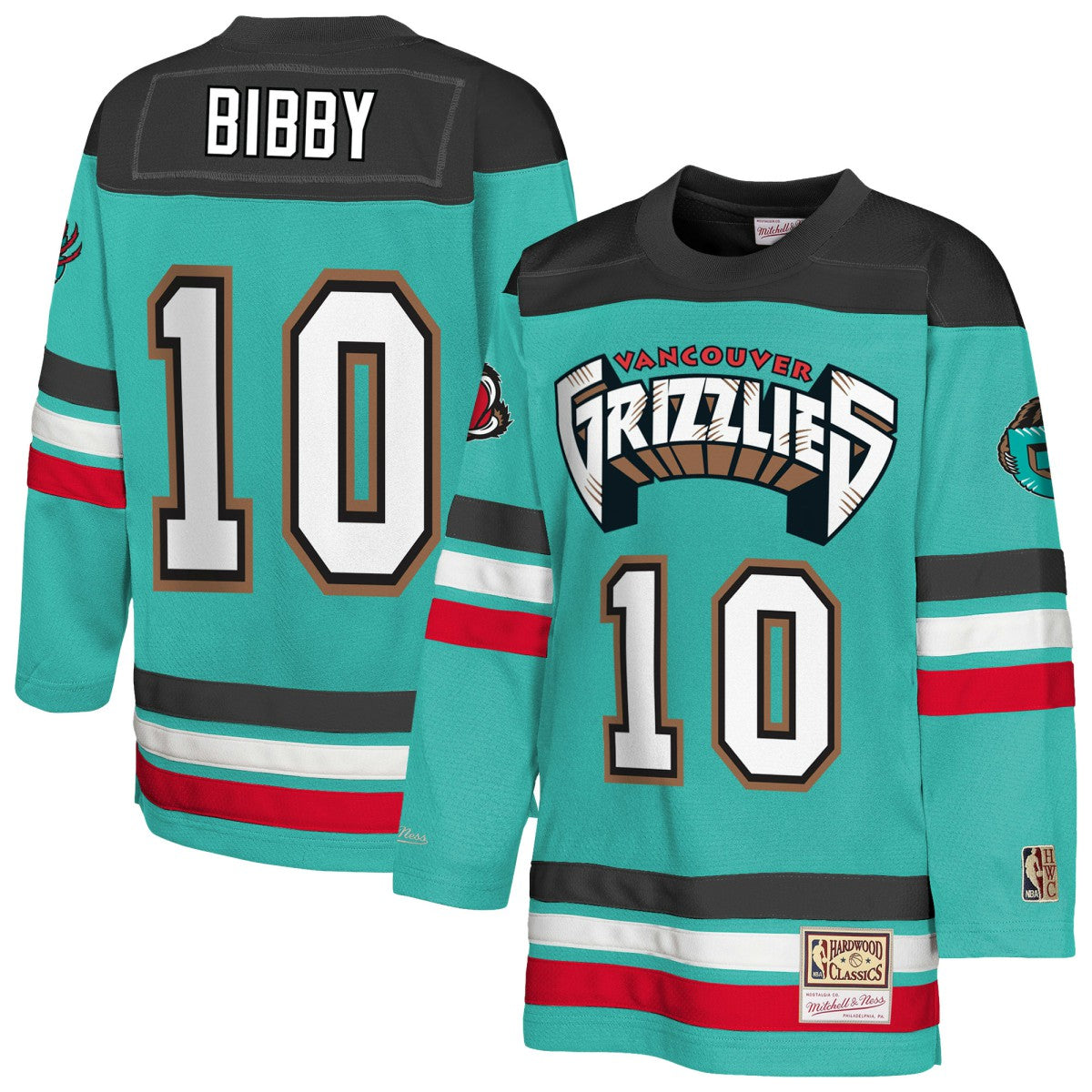 Mitchell & Ness Mike Bibby Memphis Grizzlies Youth Maxxed Out 2.0 Fashion Hockey Jersey Turquoise